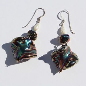 Elegant Iridescent Pearl Earrings